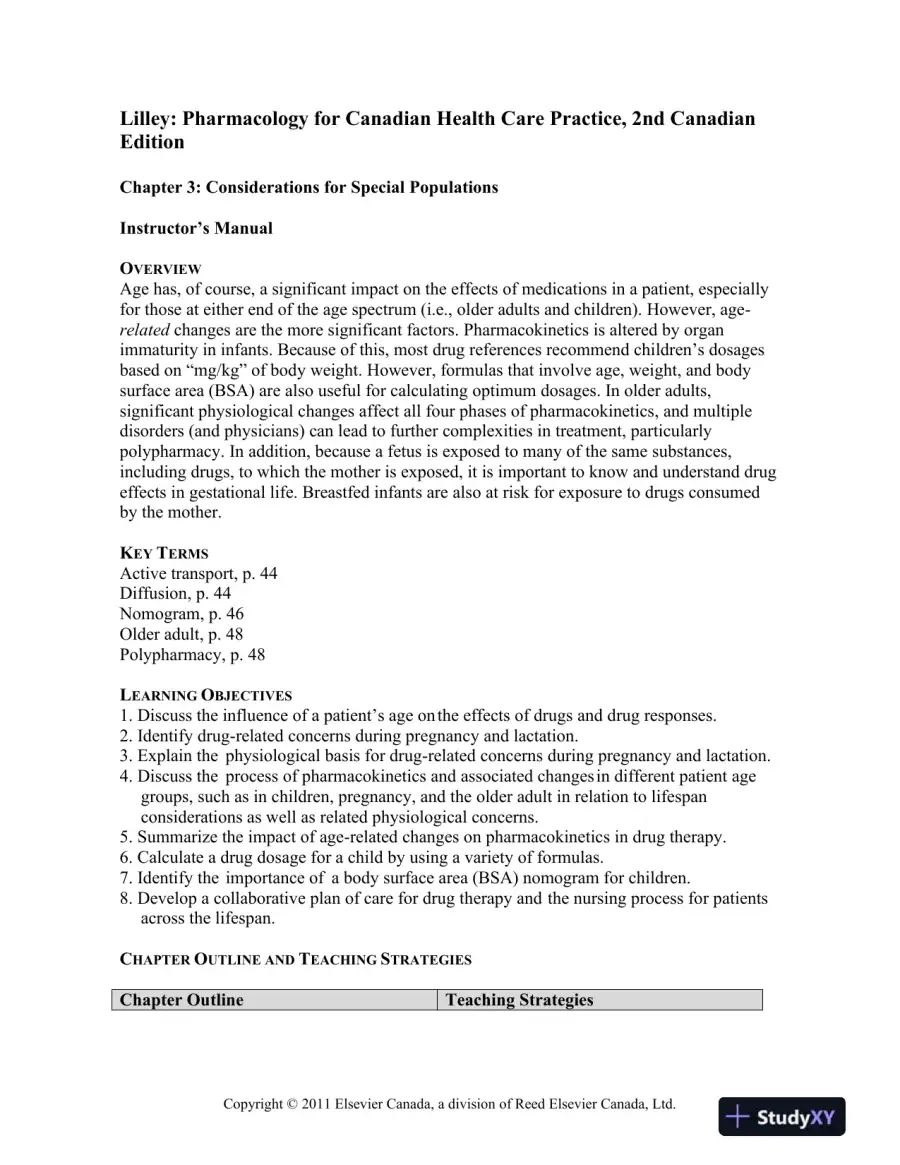 Pharmacology For Canadian Health Care Practice, 2nd Canadian Edition Class Notes, page 14