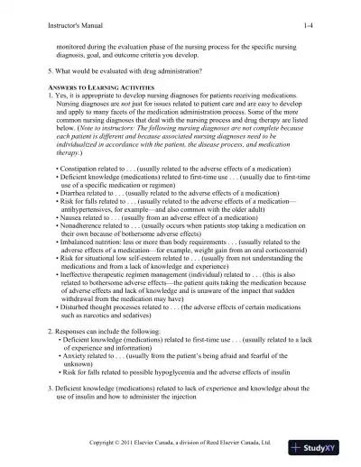 Pharmacology For Canadian Health Care Practice, 2nd Canadian Edition Class Notes - Page 5 preview image