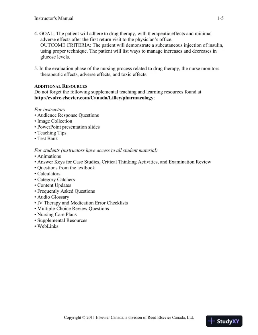 Pharmacology For Canadian Health Care Practice, 2nd Canadian Edition Class Notes, page 6