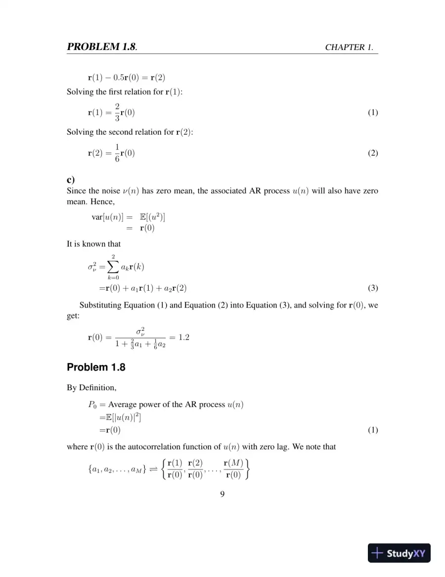 Solution Manual for Adaptive Filter Theory, 5th Edition, page 13