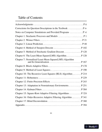 Solution Manual for Adaptive Filter Theory, 5th Edition - Page 3 preview image