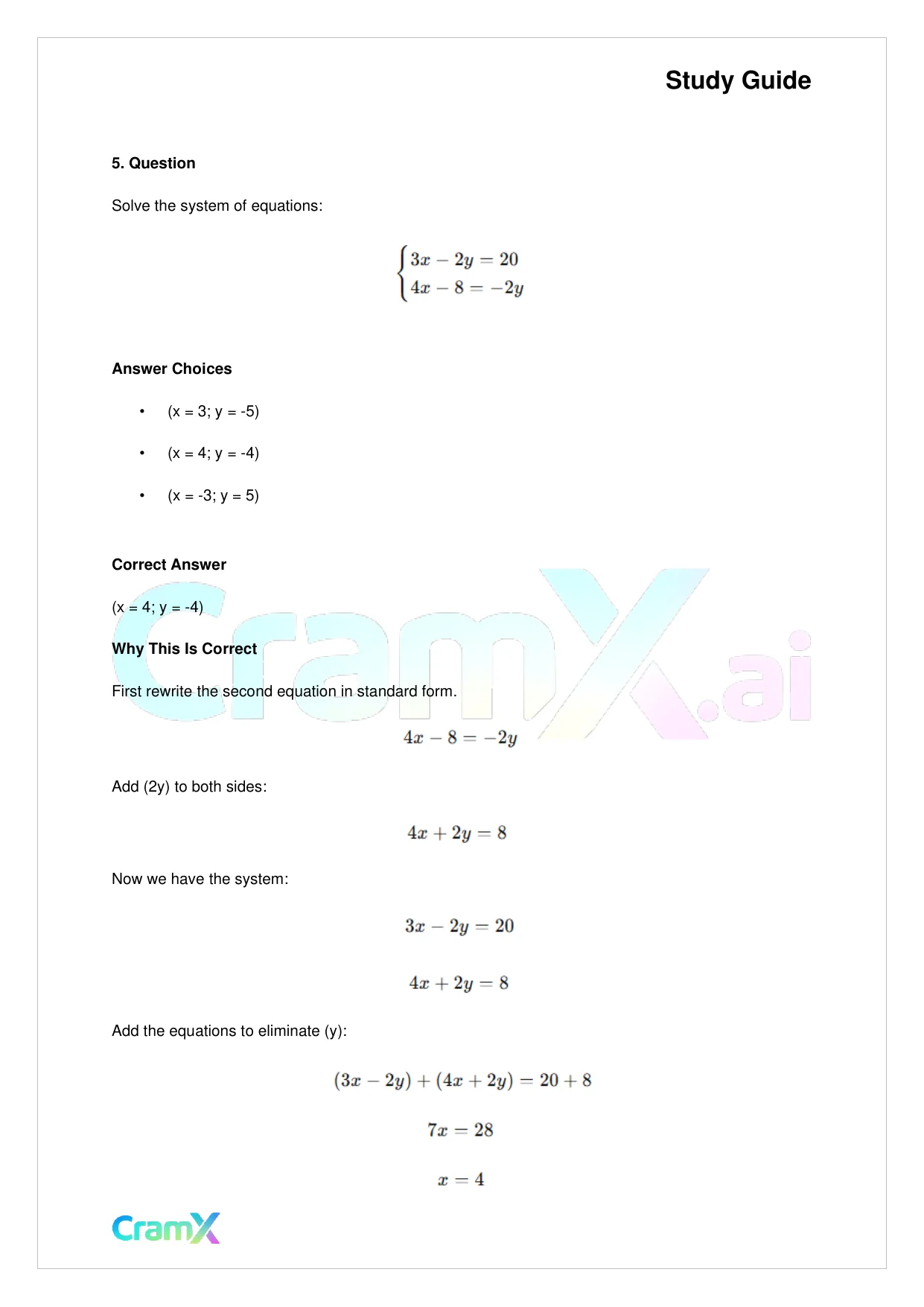 Algebra II - Linear Sentences in Two Variables - Page 10 preview image