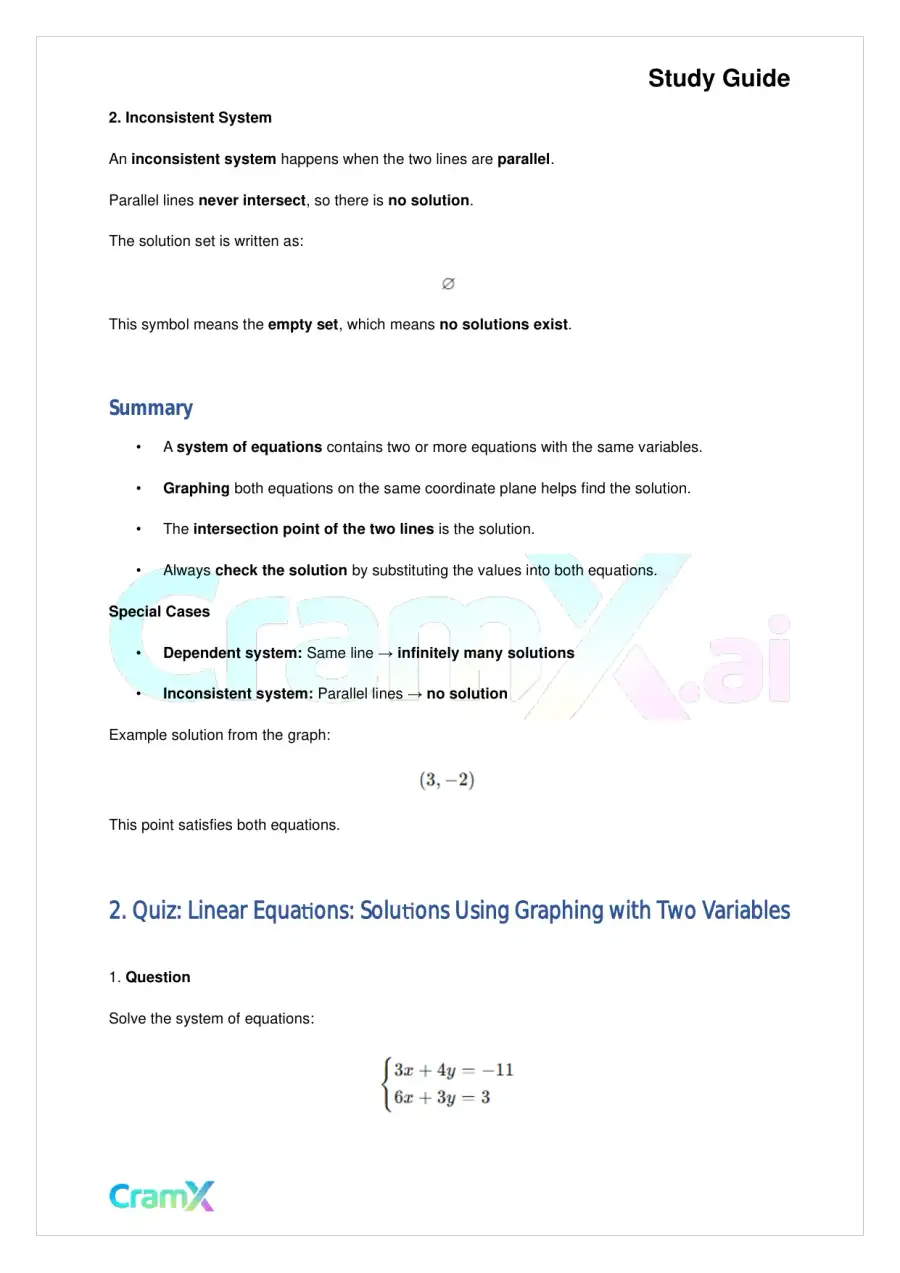Algebra II - Linear Sentences in Two Variables, page 4