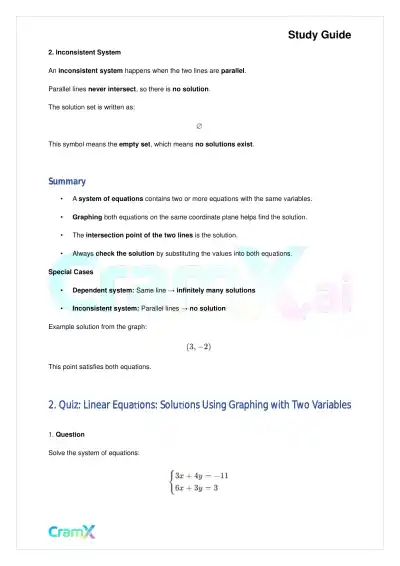 Algebra II - Linear Sentences in Two Variables - Page 4 preview image