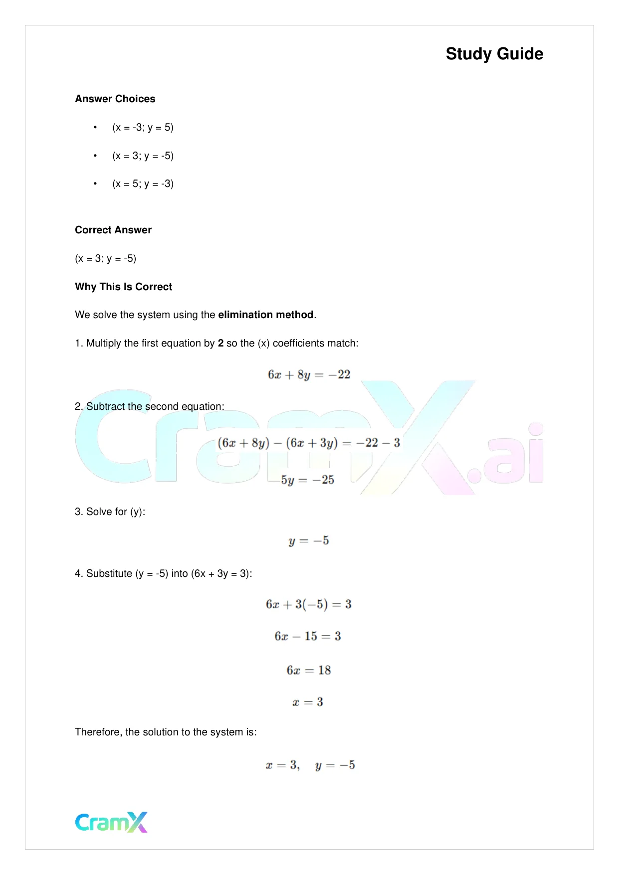 Algebra II - Linear Sentences in Two Variables - Page 5 preview image