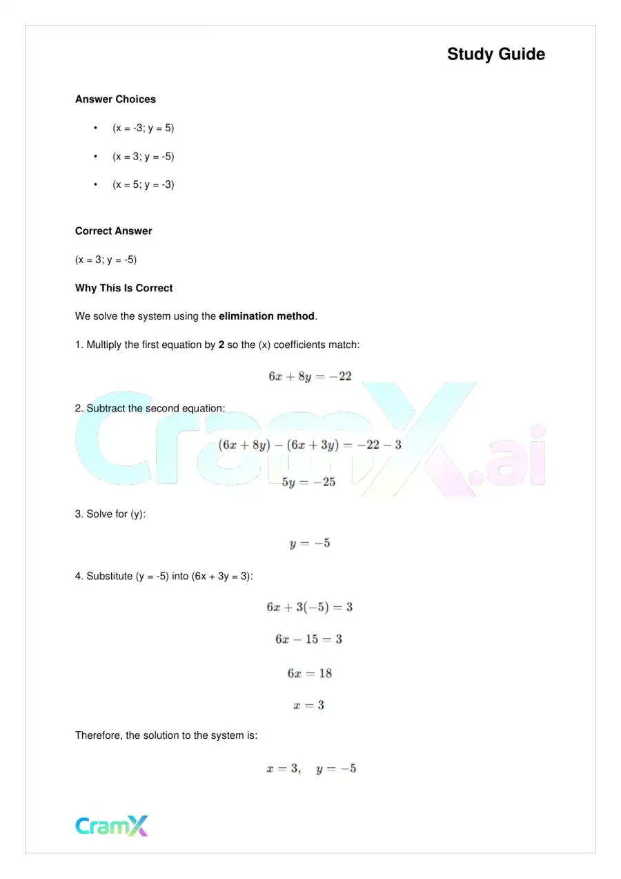Algebra II - Linear Sentences in Two Variables, page 5