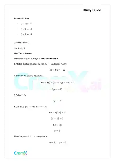 Algebra II - Linear Sentences in Two Variables - Page 5 preview image