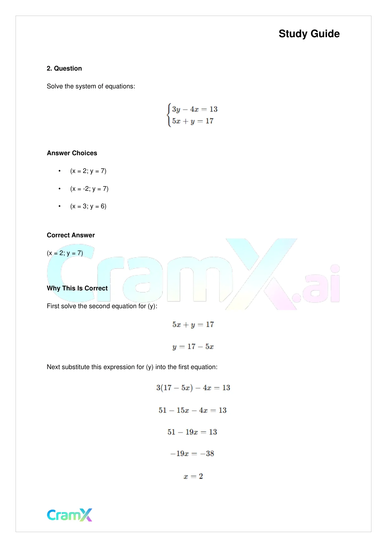 Algebra II - Linear Sentences in Two Variables - Page 6 preview image