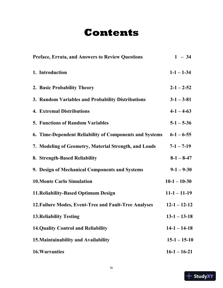 Solution Manual for Reliability Engineering, 1st Edition, page 4