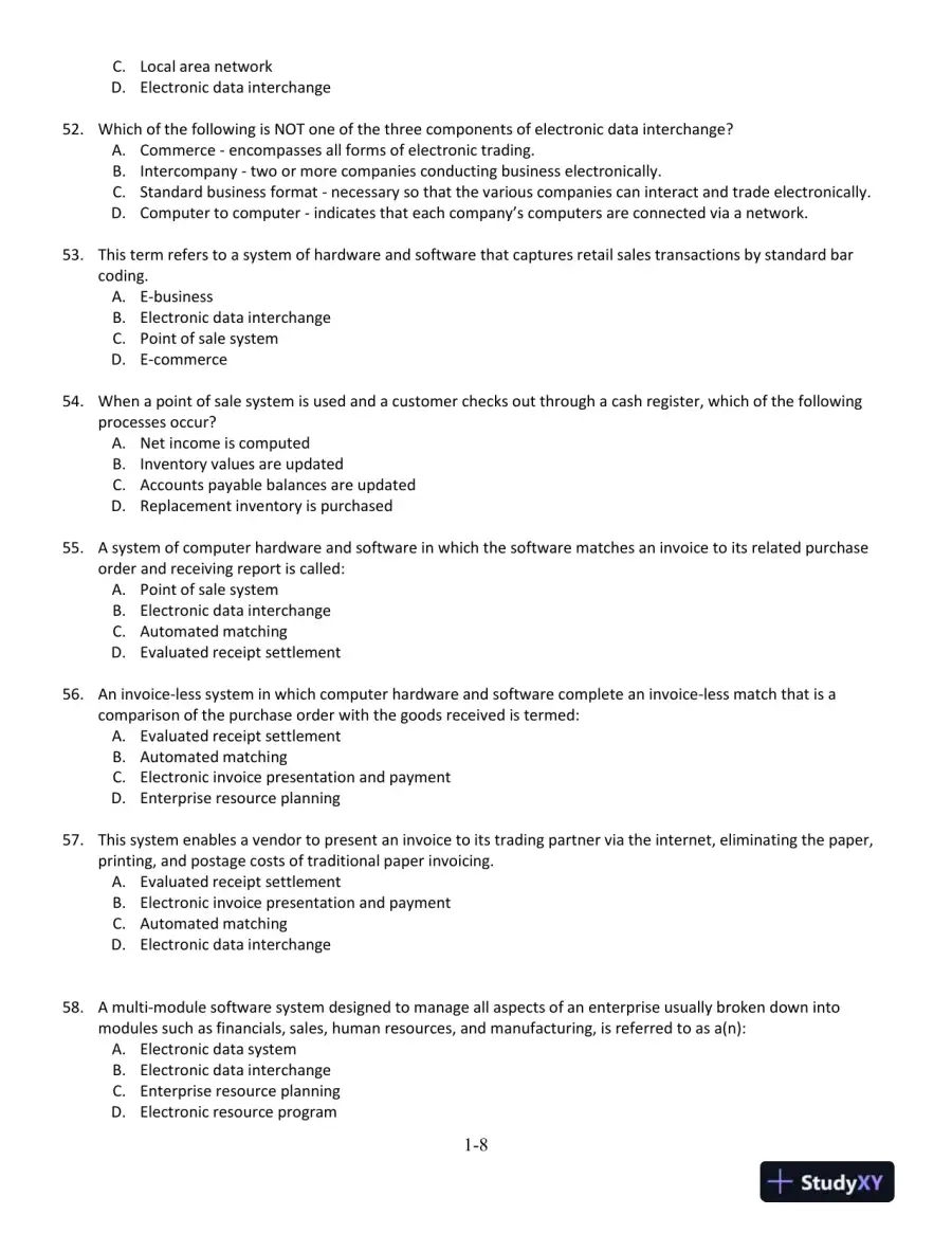 Accounting Information Systems: The Processes and Controls 2nd Edition Test Bank, page 9