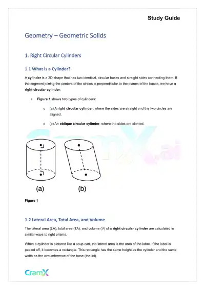 Geometry - Geometric Solids - Page 1 preview image