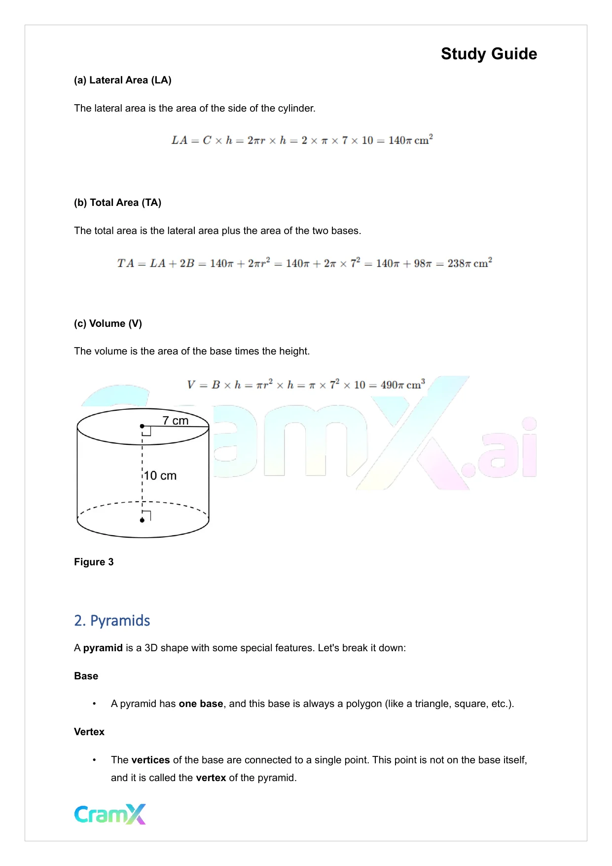 Geometry - Geometric Solids - Page 3 preview image