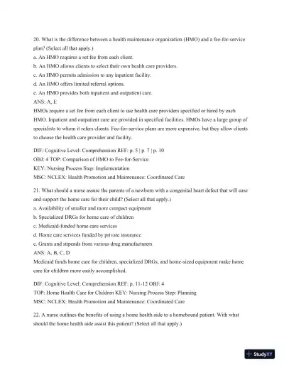 Test Bank For Introduction To Medical-Surgical Nursing, 6th Edition - Page 10 preview image