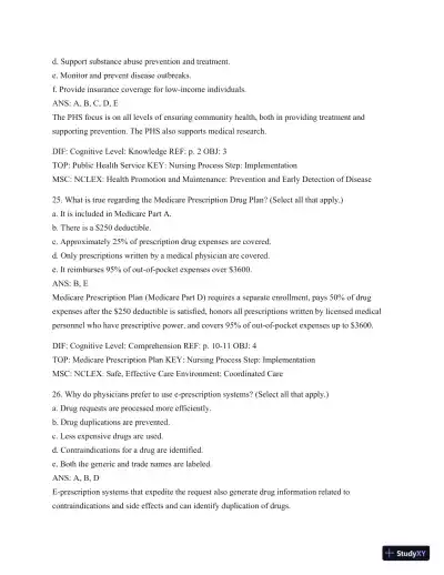 Test Bank For Introduction To Medical-Surgical Nursing, 6th Edition - Page 12 preview image