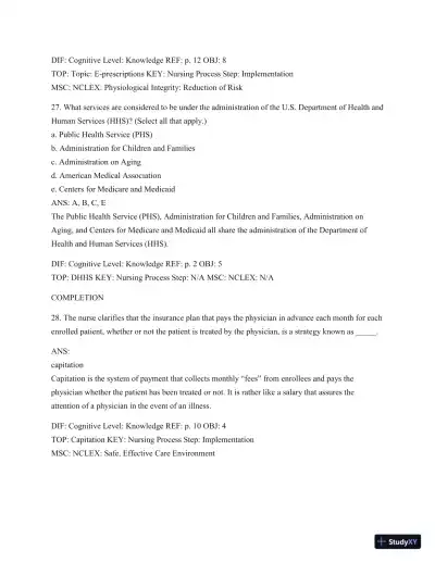 Test Bank For Introduction To Medical-Surgical Nursing, 6th Edition - Page 13 preview image