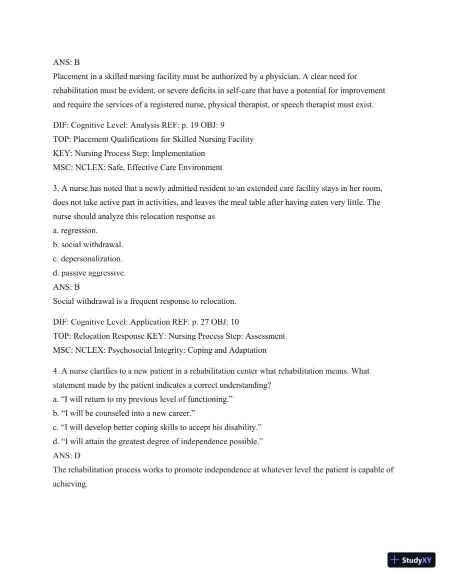 Test Bank For Introduction To Medical-Surgical Nursing, 6th Edition, page 15