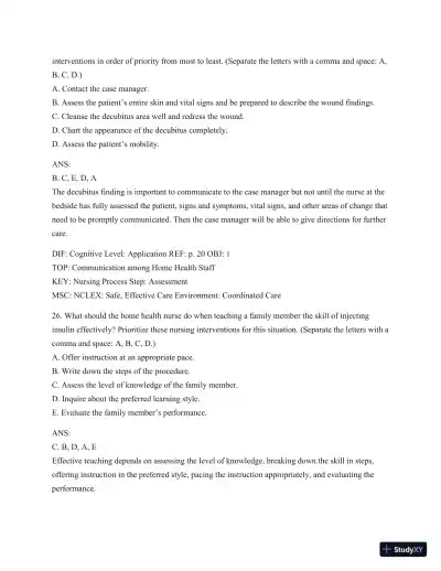 Test Bank For Introduction To Medical-Surgical Nursing, 6th Edition - Page 25 preview image