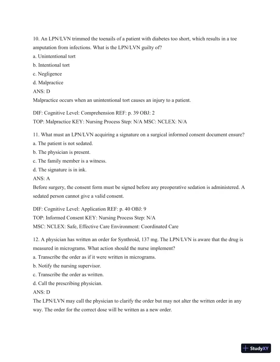 Test Bank For Introduction To Medical-Surgical Nursing, 6th Edition, page 30