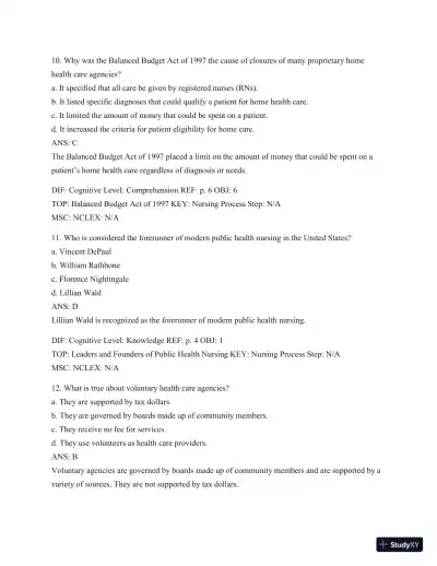 Test Bank For Introduction To Medical-Surgical Nursing, 6th Edition - Page 6 preview image