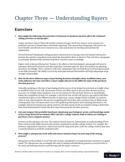 SELL, Canadian Edition Solution Manual - Page 12 preview image