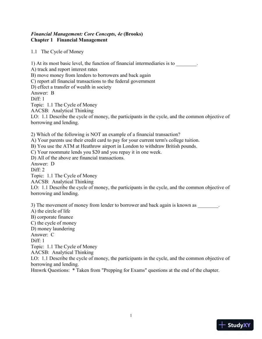 Test Bank for Financial Management: Core Concepts, 4th Edition, page 3