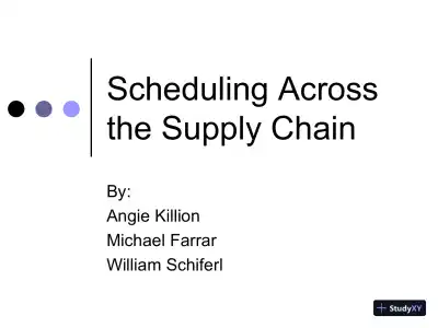 Scheduling Across The Supply Chain - Page 1 preview image