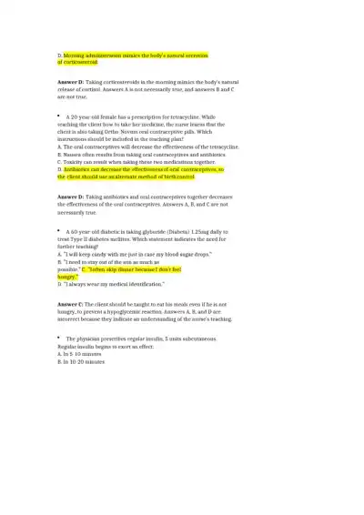 NCLEX PN Test Practice Questions - Page 10 preview image