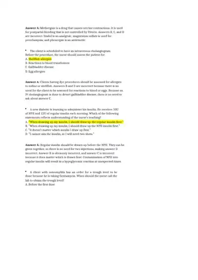 NCLEX PN Test Practice Questions - Page 2 preview image