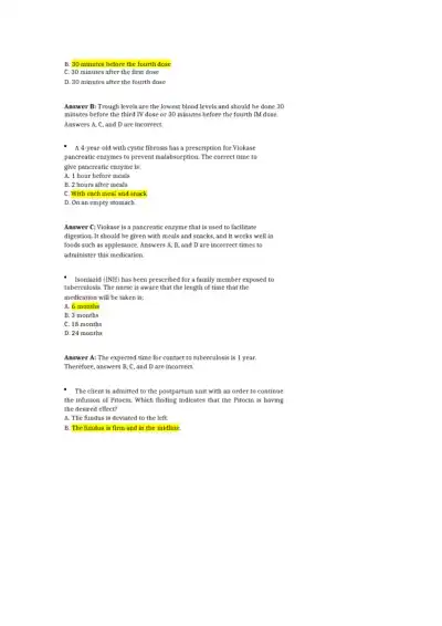 NCLEX PN Test Practice Questions - Page 3 preview image