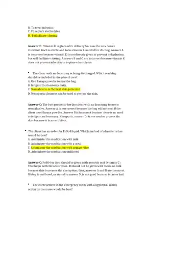 NCLEX PN Test Practice Questions - Page 5 preview image