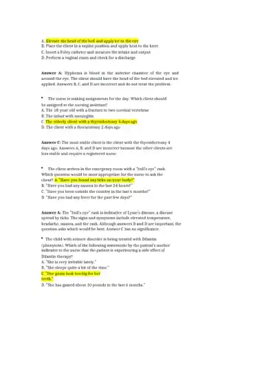 NCLEX PN Test Practice Questions - Page 6 preview image