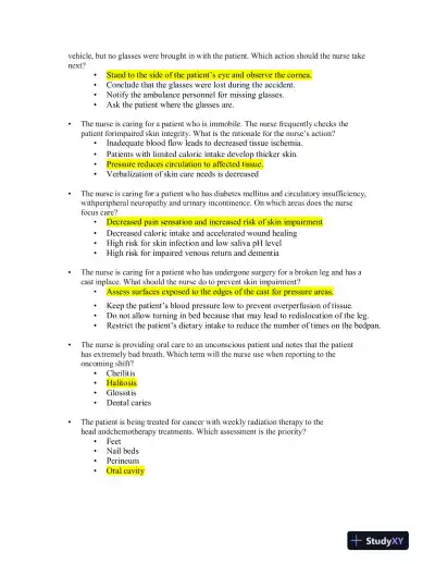 2023 ATI Mental Health Proctored Exam with Answers (144 Solved Questions) - Page 5 preview image