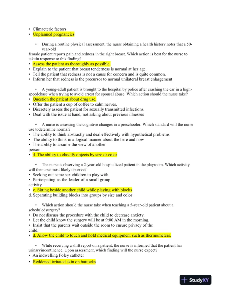 2023 ATI Mental Health Proctored Exam with Answers (144 Solved Questions), page 7