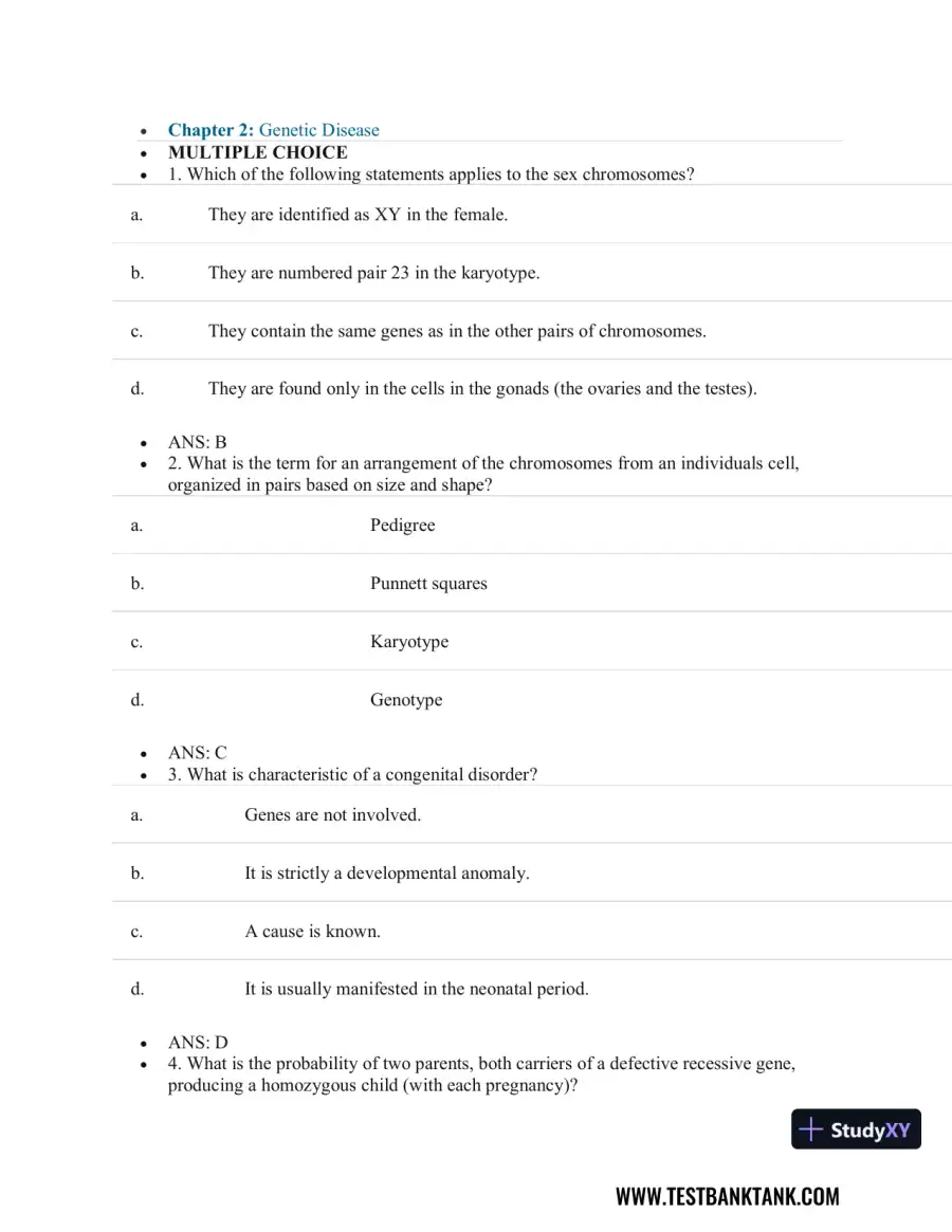 Pathophysiology of Disease: An Introduction to Clinical Medicine 8th Edition Test Bank, page 14