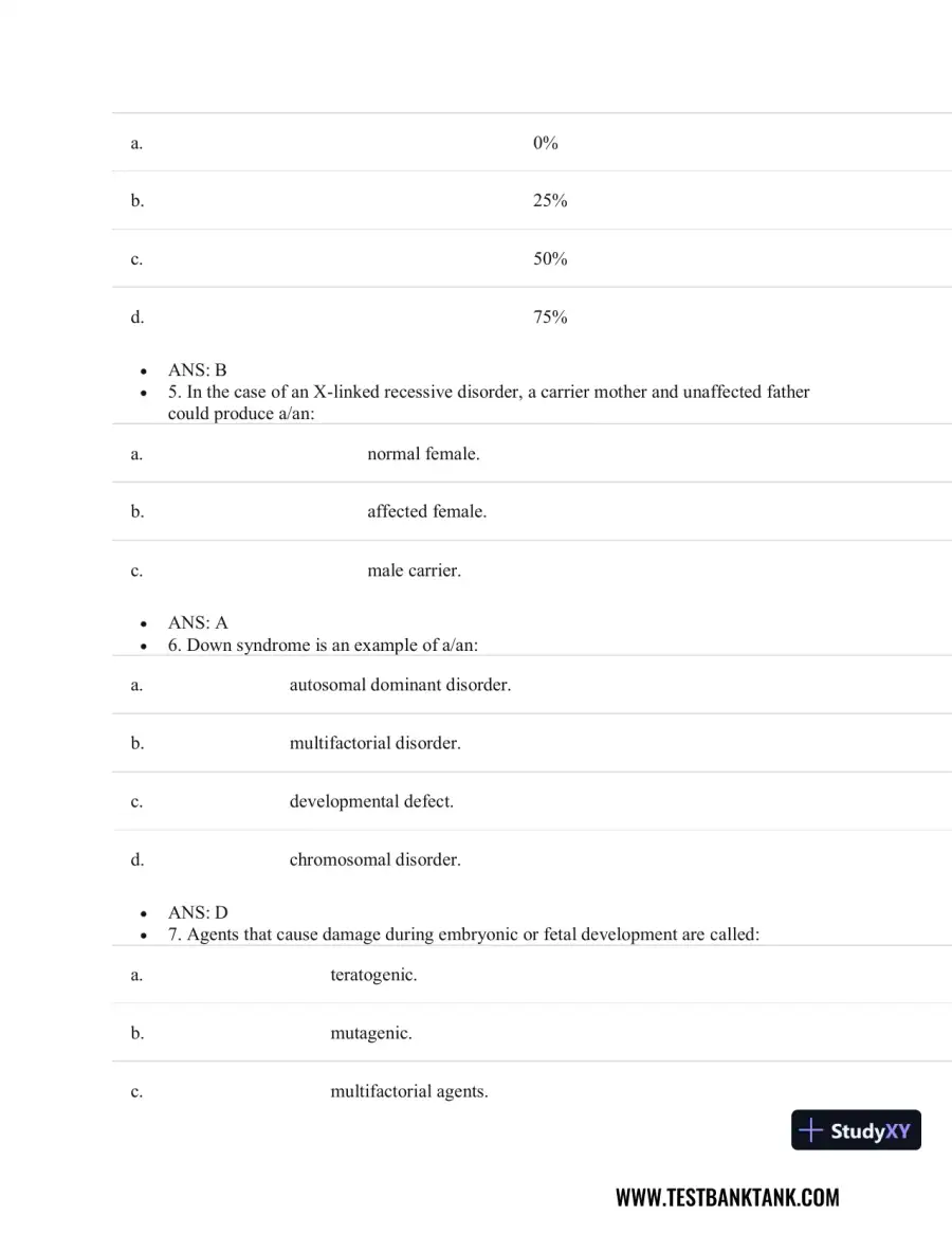 Pathophysiology of Disease: An Introduction to Clinical Medicine 8th Edition Test Bank, page 15