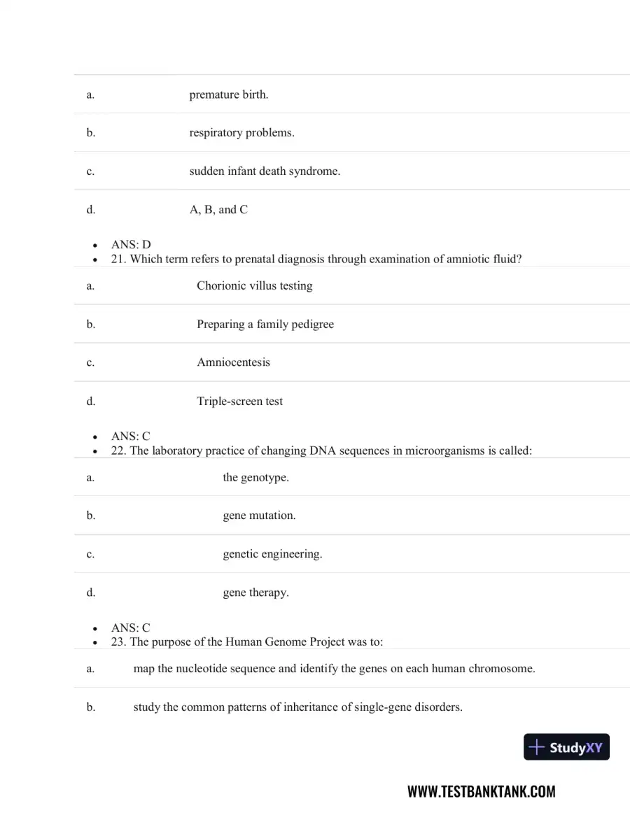 Pathophysiology of Disease: An Introduction to Clinical Medicine 8th Edition Test Bank, page 20