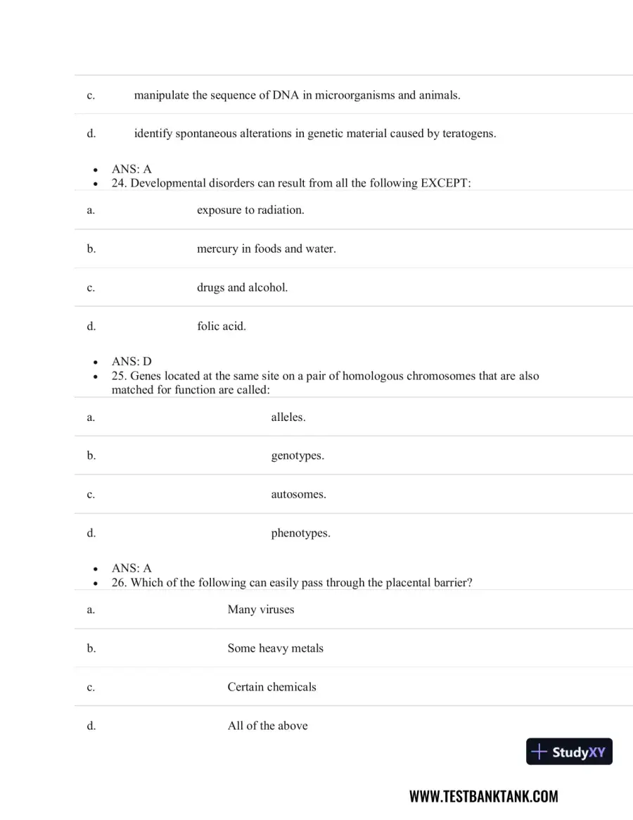 Pathophysiology of Disease: An Introduction to Clinical Medicine 8th Edition Test Bank, page 21