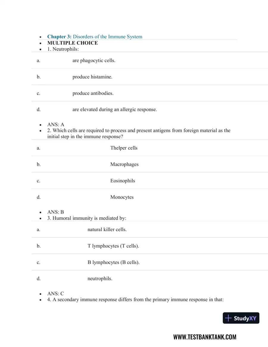 Pathophysiology of Disease: An Introduction to Clinical Medicine 8th Edition Test Bank, page 24