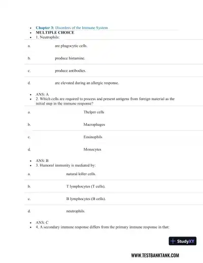 Pathophysiology of Disease: An Introduction to Clinical Medicine 8th Edition Test Bank - Page 24 preview image