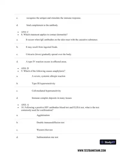 Pathophysiology of Disease: An Introduction to Clinical Medicine 8th Edition Test Bank - Page 26 preview image