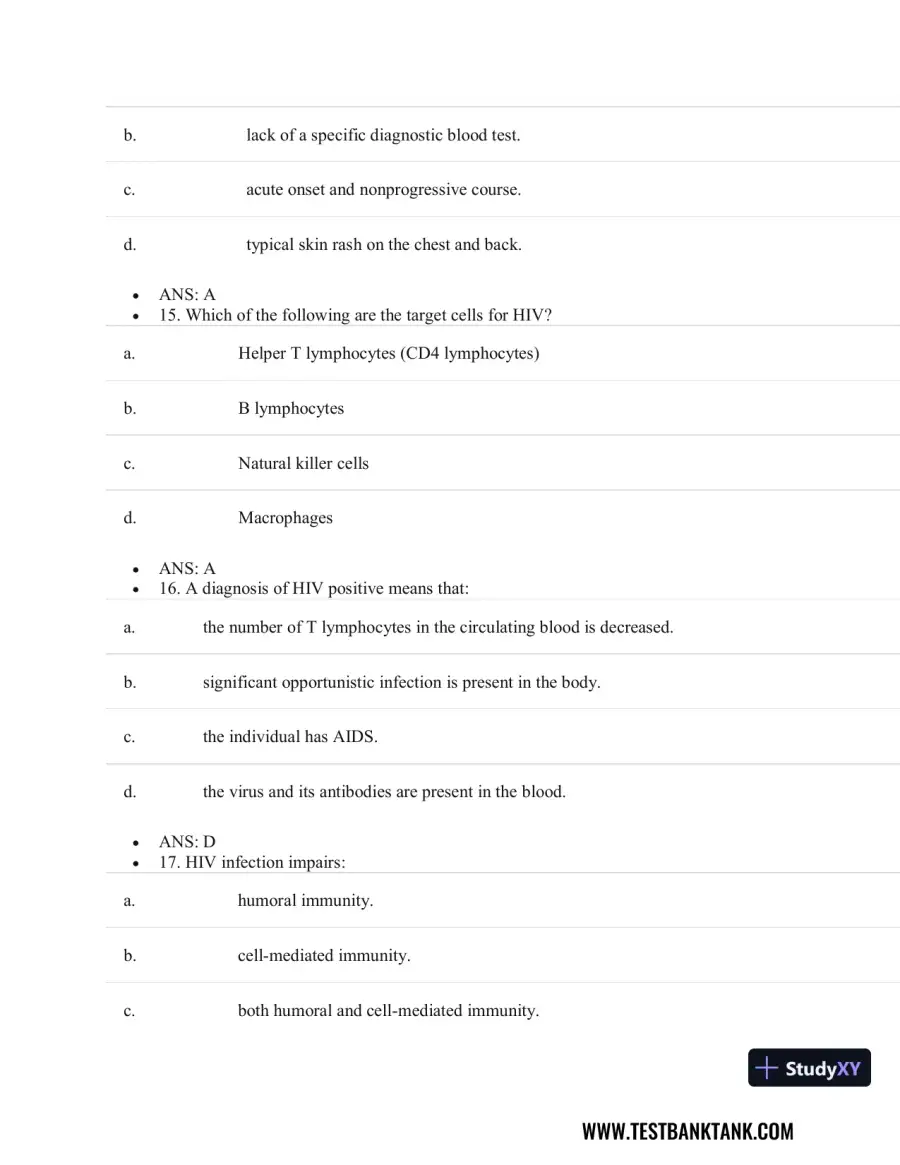 Pathophysiology of Disease: An Introduction to Clinical Medicine 8th Edition Test Bank, page 28