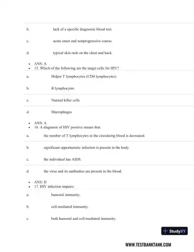 Pathophysiology of Disease: An Introduction to Clinical Medicine 8th Edition Test Bank - Page 28 preview image