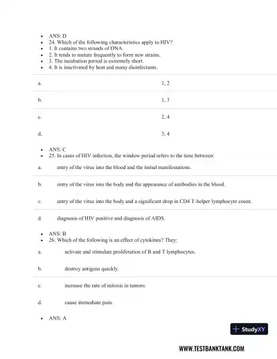 Pathophysiology of Disease: An Introduction to Clinical Medicine 8th Edition Test Bank - Page 31 preview image