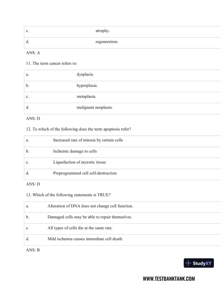 Pathophysiology of Disease: An Introduction to Clinical Medicine 8th Edition Test Bank, page 5
