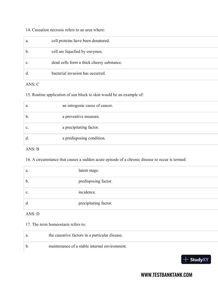 Pathophysiology of Disease: An Introduction to Clinical Medicine 8th Edition Test Bank, page 6