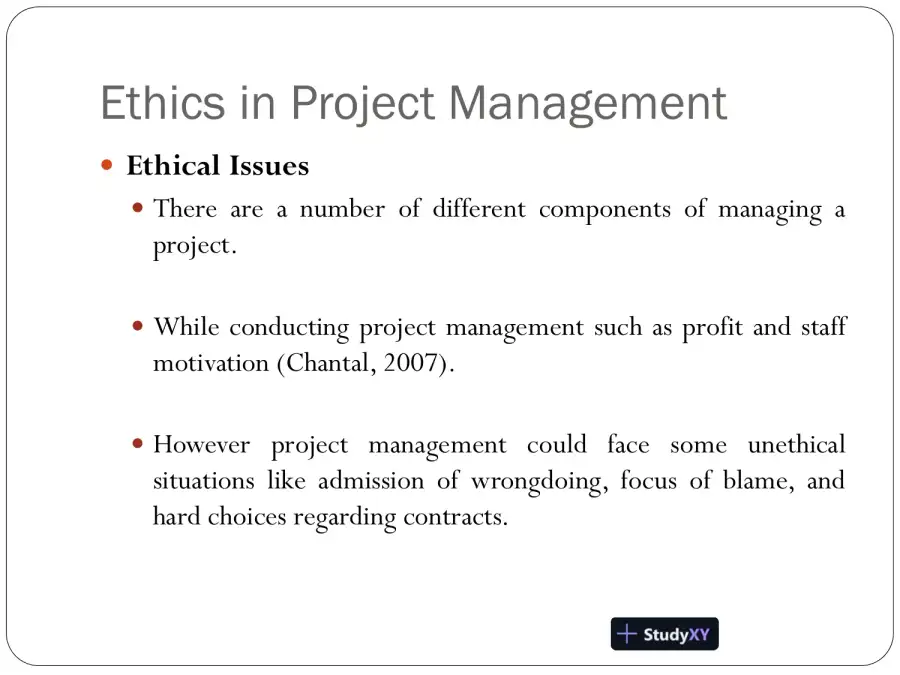Project Management: Ethics, International Factors, And Cross-Culture, page 3