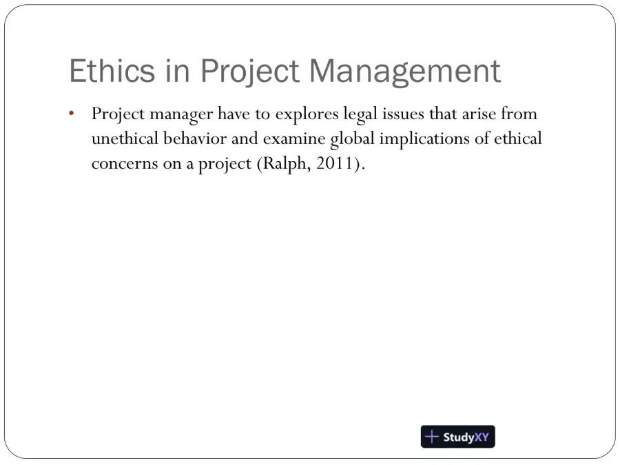 Project Management: Ethics, International Factors, And Cross-Culture, page 5
