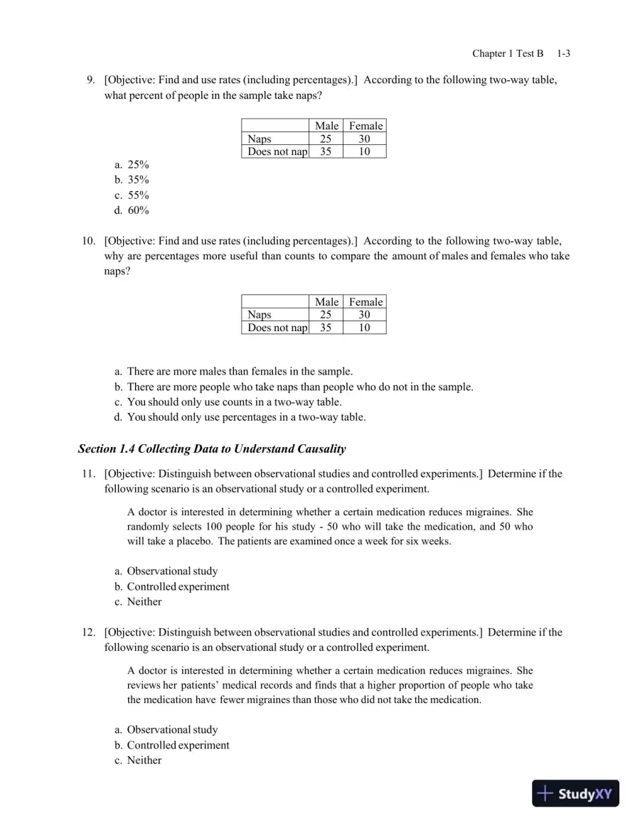 Test Bank for Statistics , 8th Edition, page 11