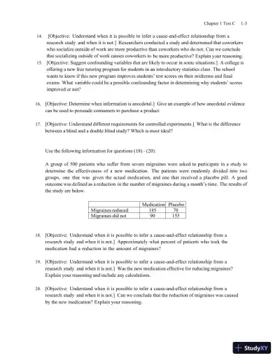 Test Bank for Statistics , 8th Edition - Page 18 preview image