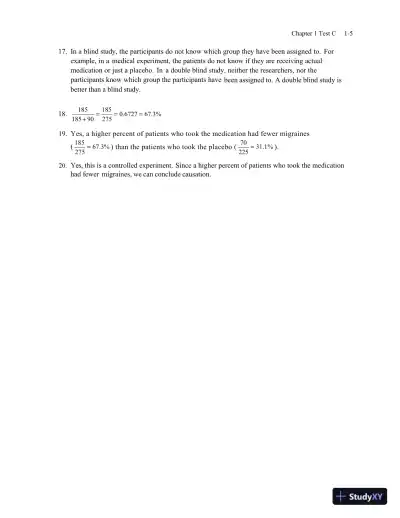 Test Bank for Statistics , 8th Edition - Page 20 preview image